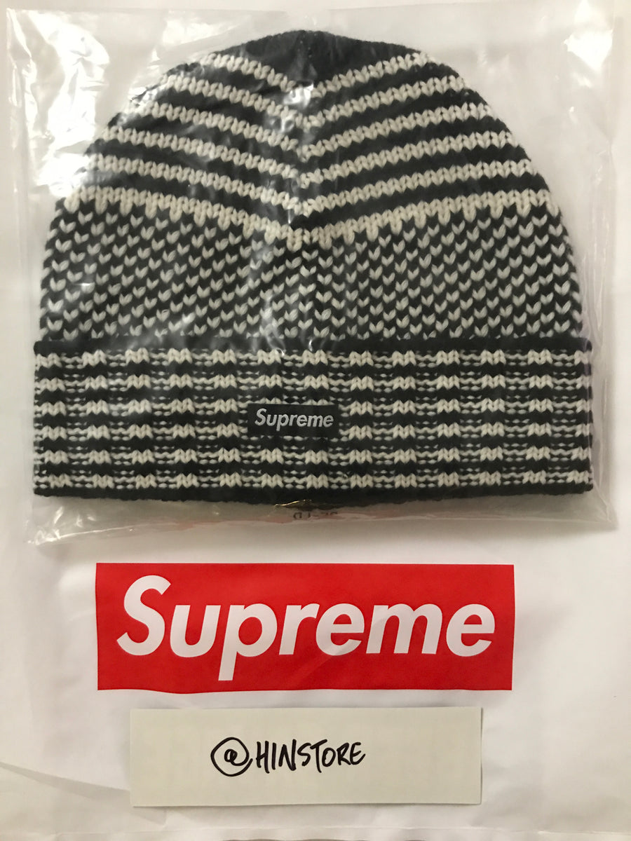 Supreme wool sale jacquard beanie